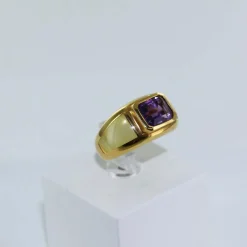 Bague Or jaune Améthyste