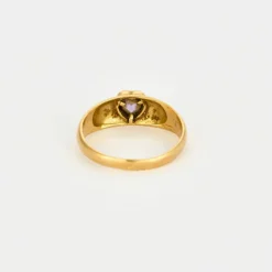 Bague or jaune améthyste