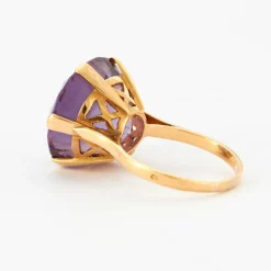 Bague Or Jaune Améthyste