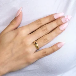 Bague or jaune améthyste