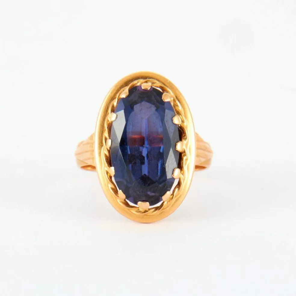 Bague Or jaune Améthyste