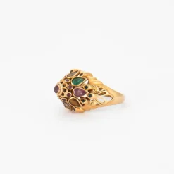 Bague or jaune arabesque
