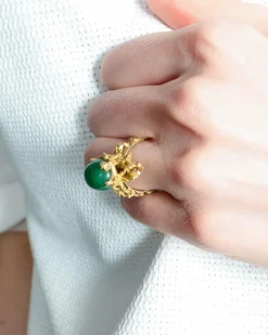 Bague Or Jaune Aventurine