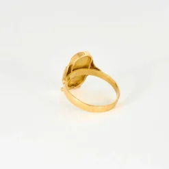 Bague Or Jaune Cartouche Egyptien
