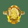 Bague or jaune, citrine