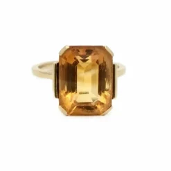 Bague Or jaune Citrine