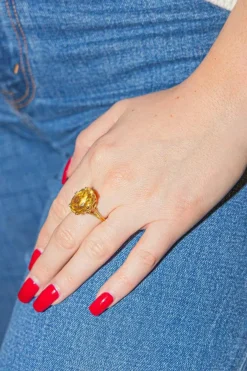 Bague Or jaune Citrine
