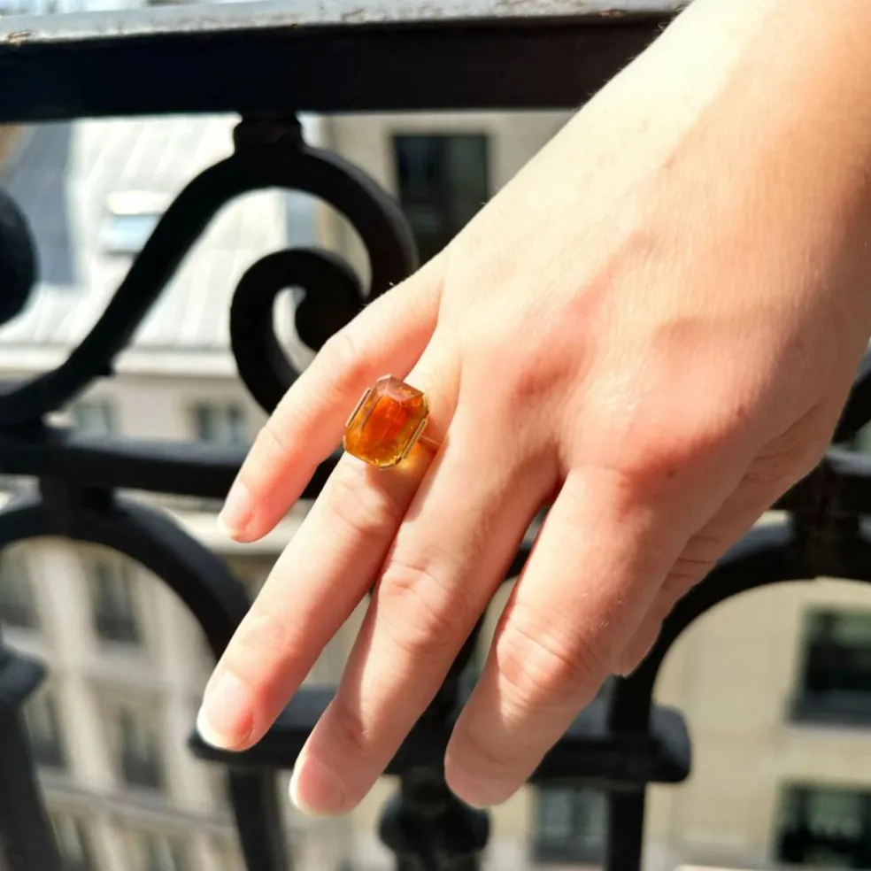 Bague Or jaune Citrine