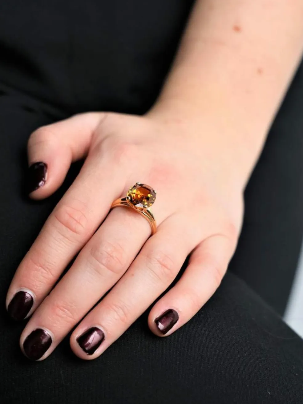 Bague Or jaune Citrine