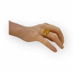 Bague or jaune citrine