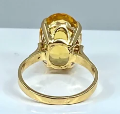 Bague or jaune, citrine