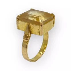 Bague or jaune citrine