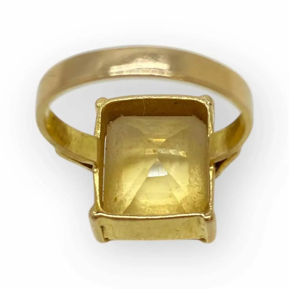 Bague or jaune citrine