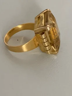 Bague Or Jaune Citrine
