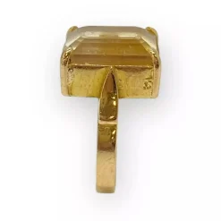 Bague or jaune citrine