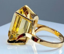 Bague Or jaune Citrine