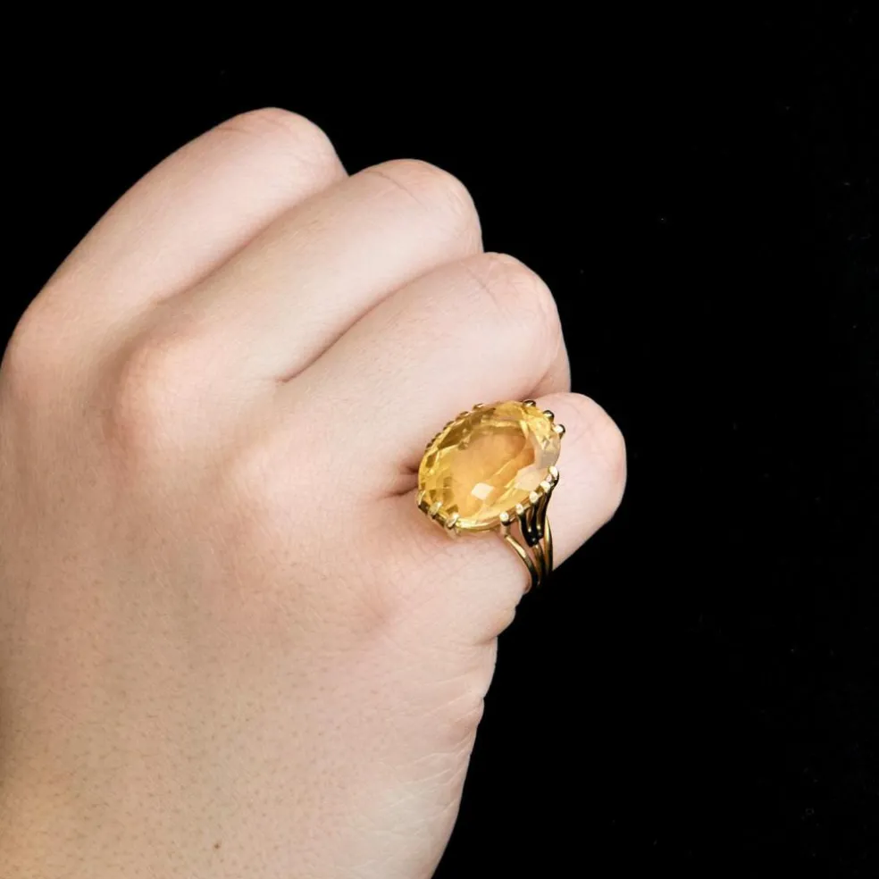 Bague or jaune Citrine