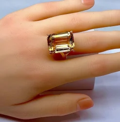 Bague Or jaune Citrine