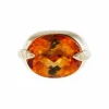 Bague Or jaune Citrine Diamants