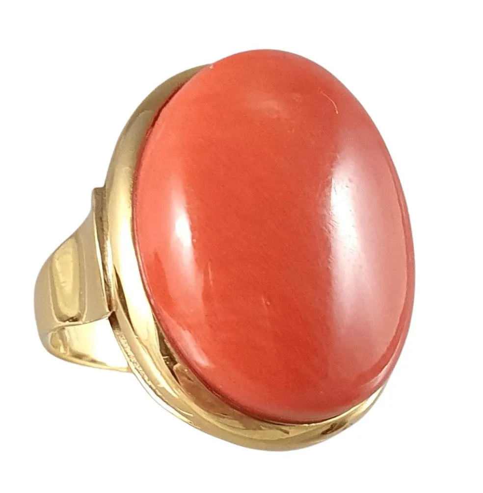 Bague Or jaune Corail