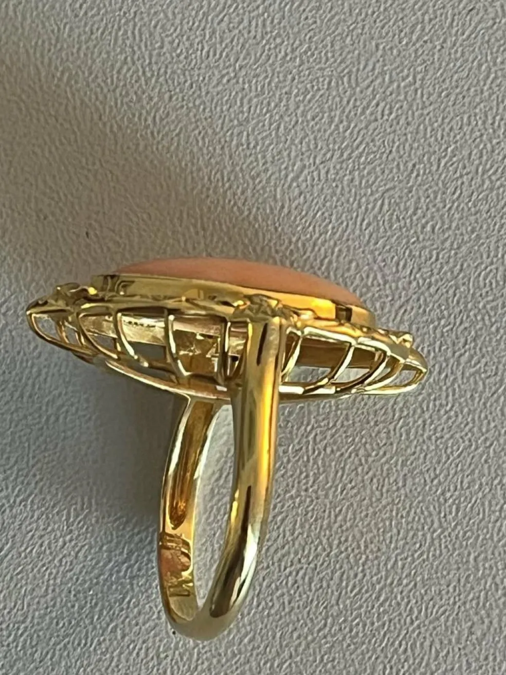 Bague Or Jaune Corail Diamants