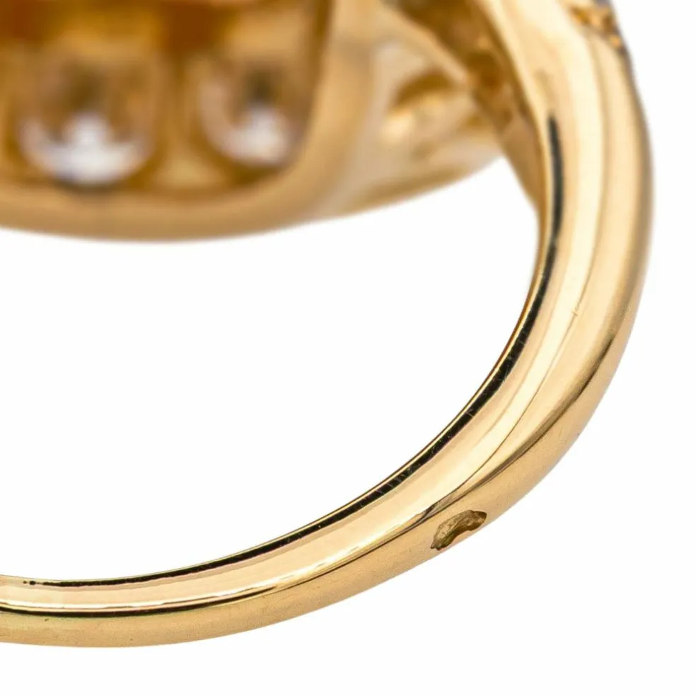 Bague Or jaune Corail, Diamant