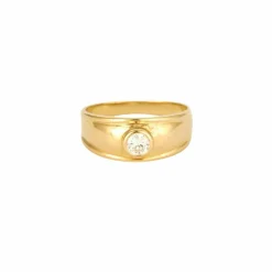 Bague or jaune diamant