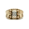 Bague or jaune diamant