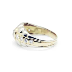 Bague or jaune diamant