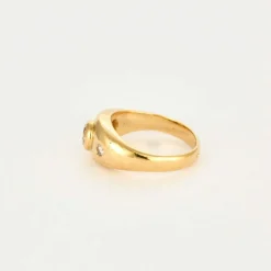Bague or jaune diamant