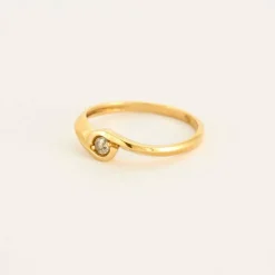 Bague or jaune diamant