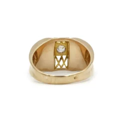 Bague or jaune diamant