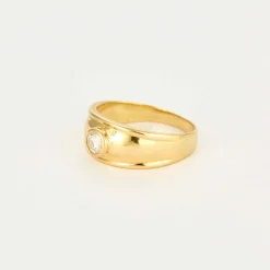 Bague or jaune diamant