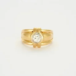 Bague or jaune diamant