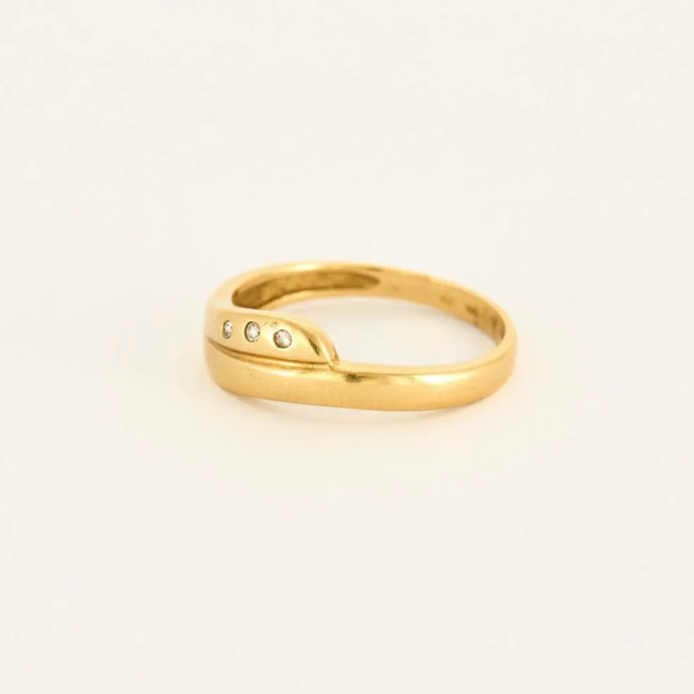 Bague or jaune diamant
