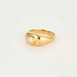 Bague or jaune diamant