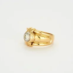 Bague or jaune diamant