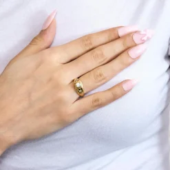 Bague or jaune diamant