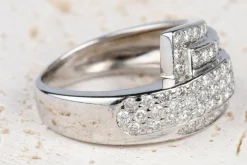 Bague or jaune, diamant 1.16 ct