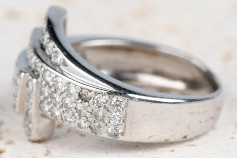Bague or jaune, diamant 1.16 ct