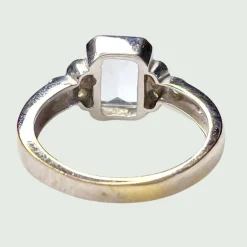 Bague Or jaune Diamant Aigue-marine