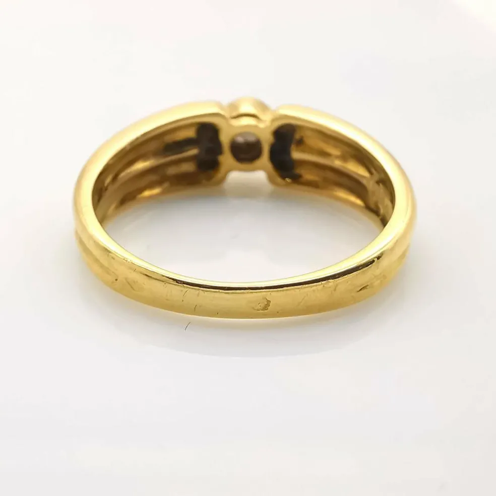 Bague or jaune diamant saphirs
