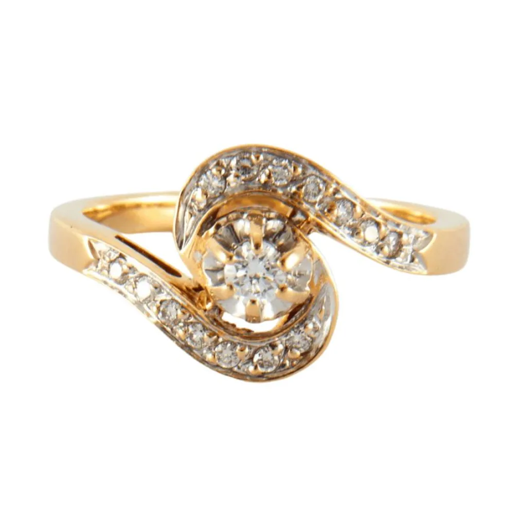 Bague or jaune Diamants