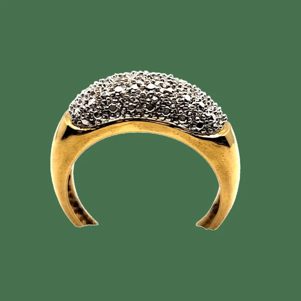 Bague or jaune diamants