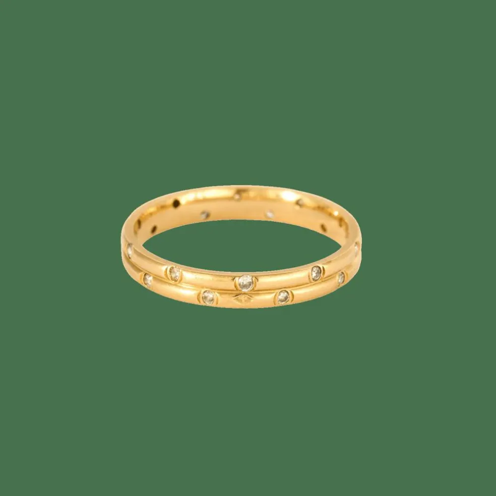 Bague or jaune diamants