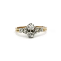 Bague or jaune diamants