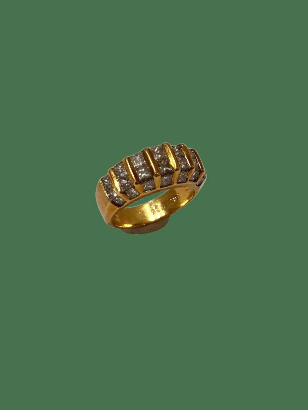 Bague or jaune diamants