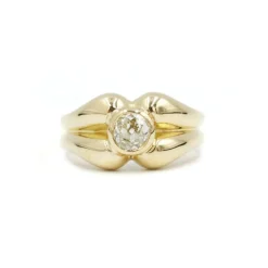 Bague or jaune diamants