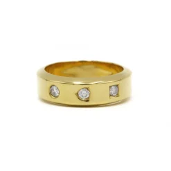 Bague or jaune diamants