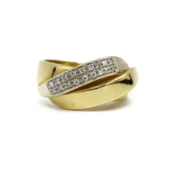 Bague or jaune diamants